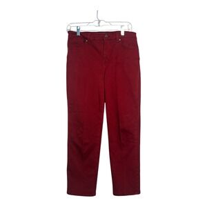 Gloria Vanderbilt Amanda‎ Red Jeans Womens Size 8PS Petite Slimming